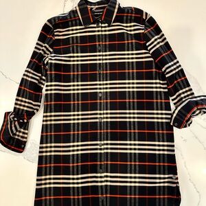 Scotch & Soda Black and Red Plaid Dress Shirt